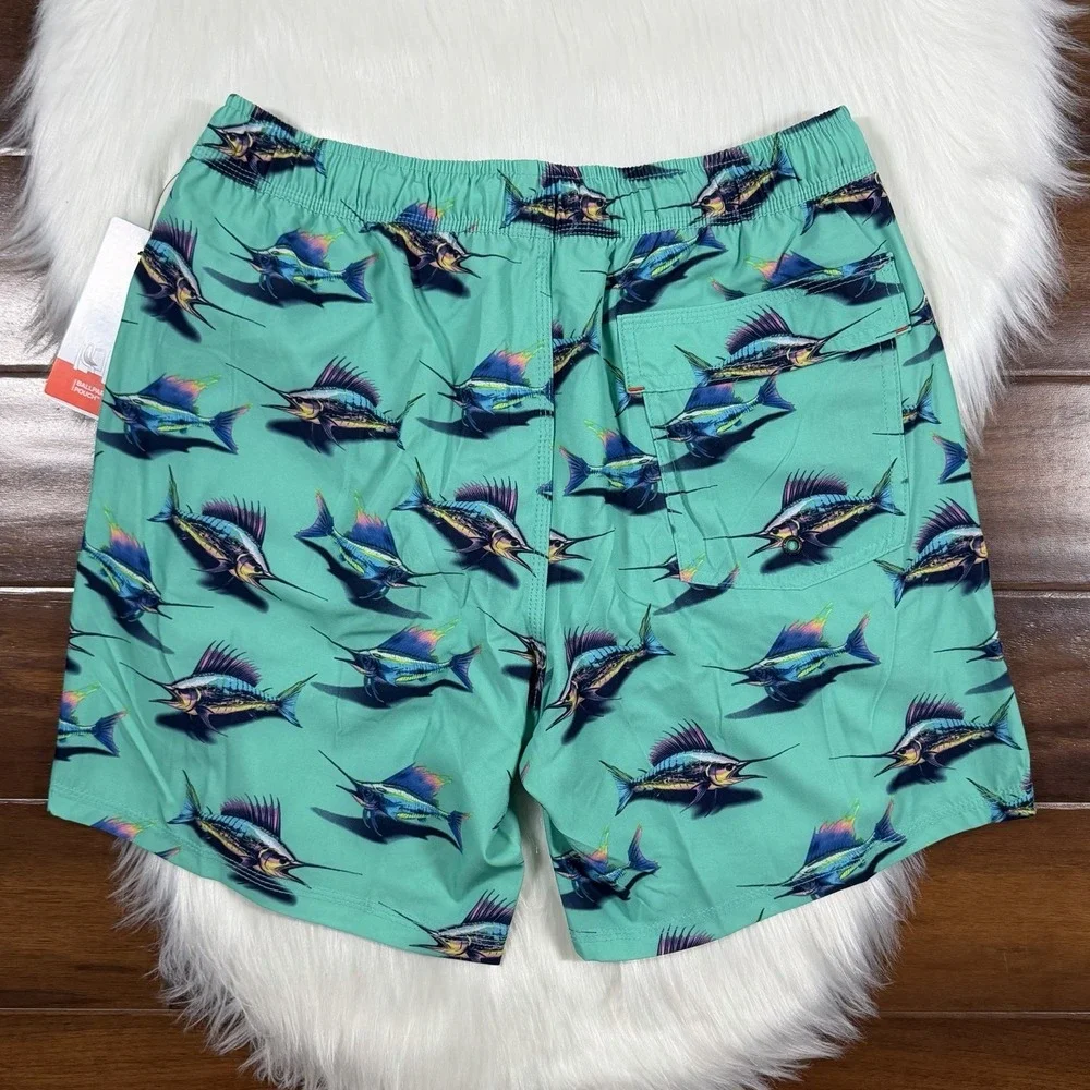 Saxx‎ Men's Size Medium Fish Print Oh Buoy 2N1 Volley 7